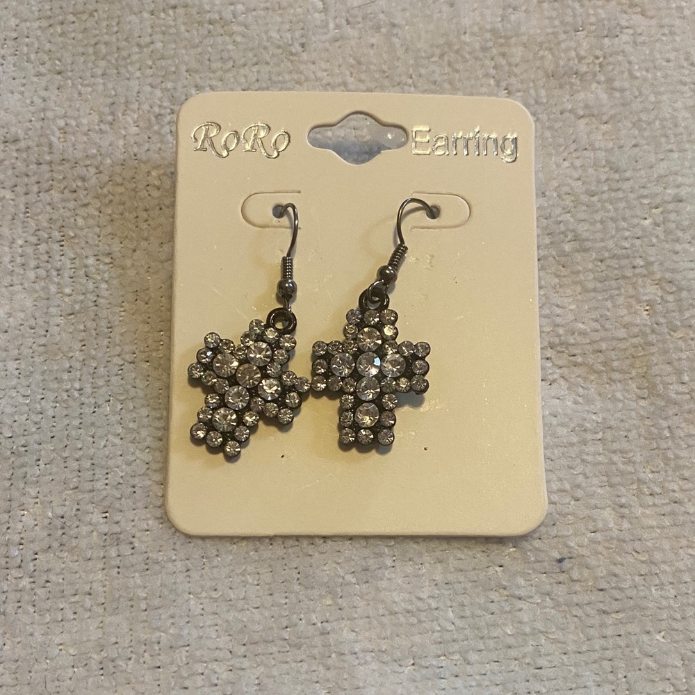 Silver Cross Earrings